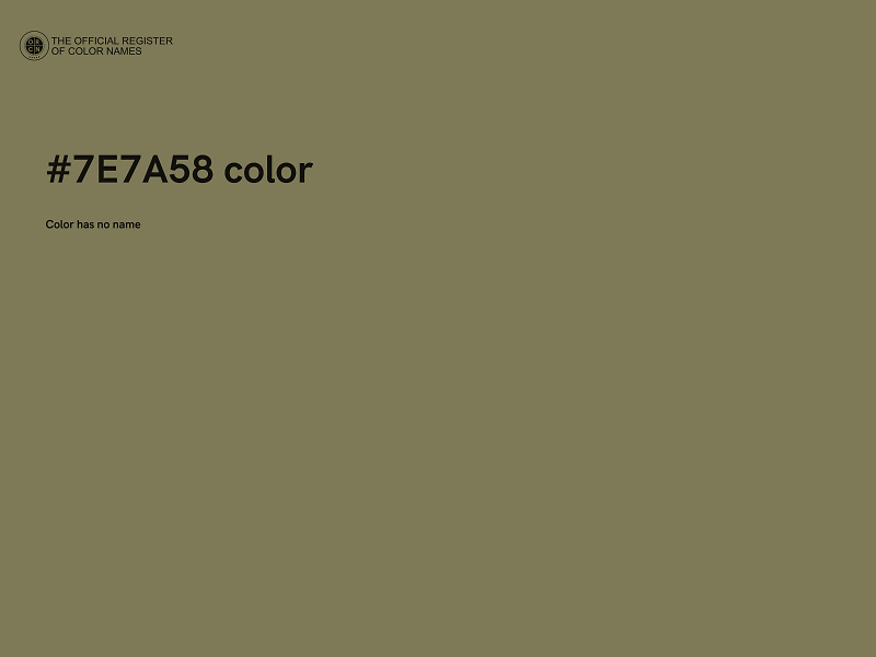 #7E7A58 color image