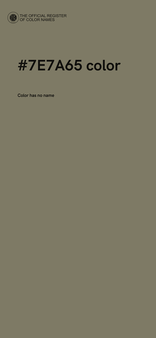 #7E7A65 color image