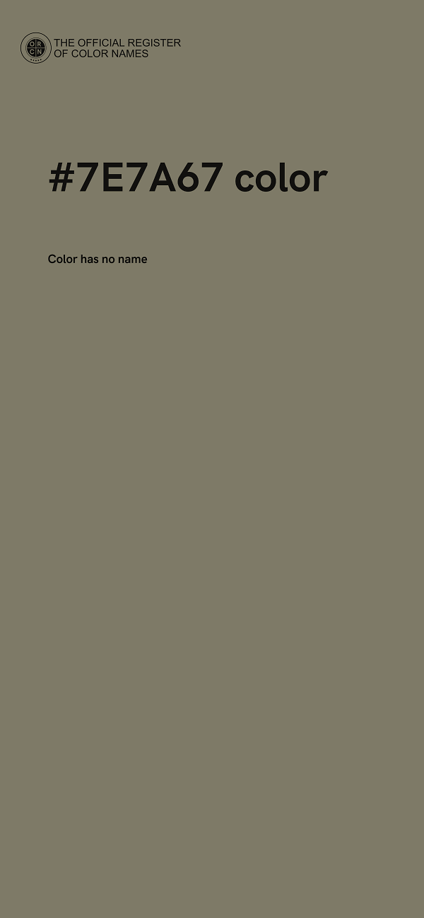 #7E7A67 color image