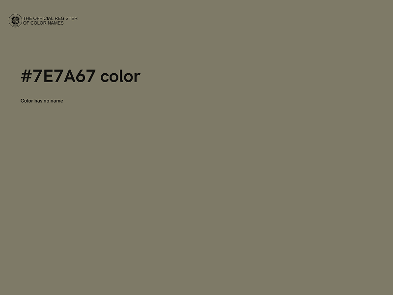 #7E7A67 color image