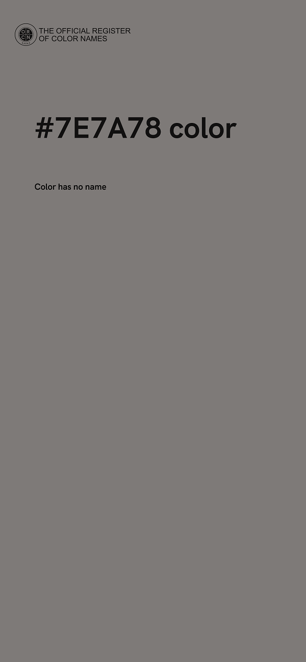 #7E7A78 color image