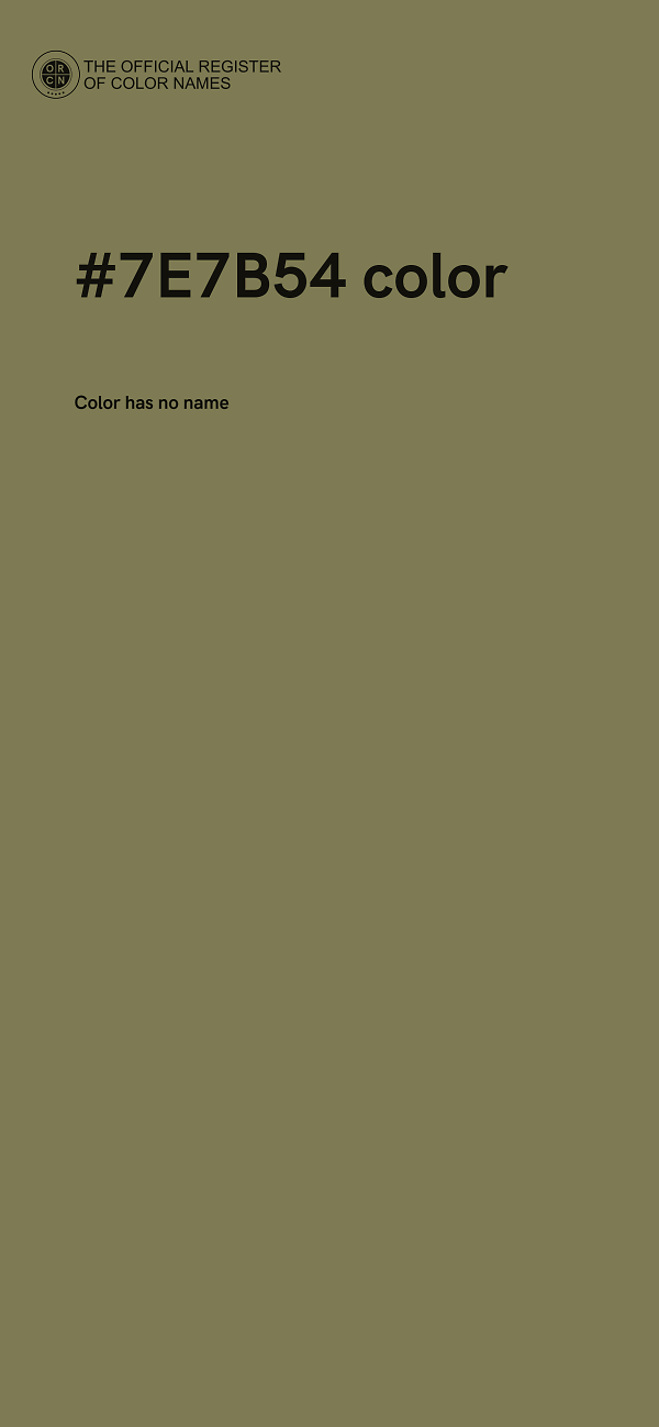 #7E7B54 color image