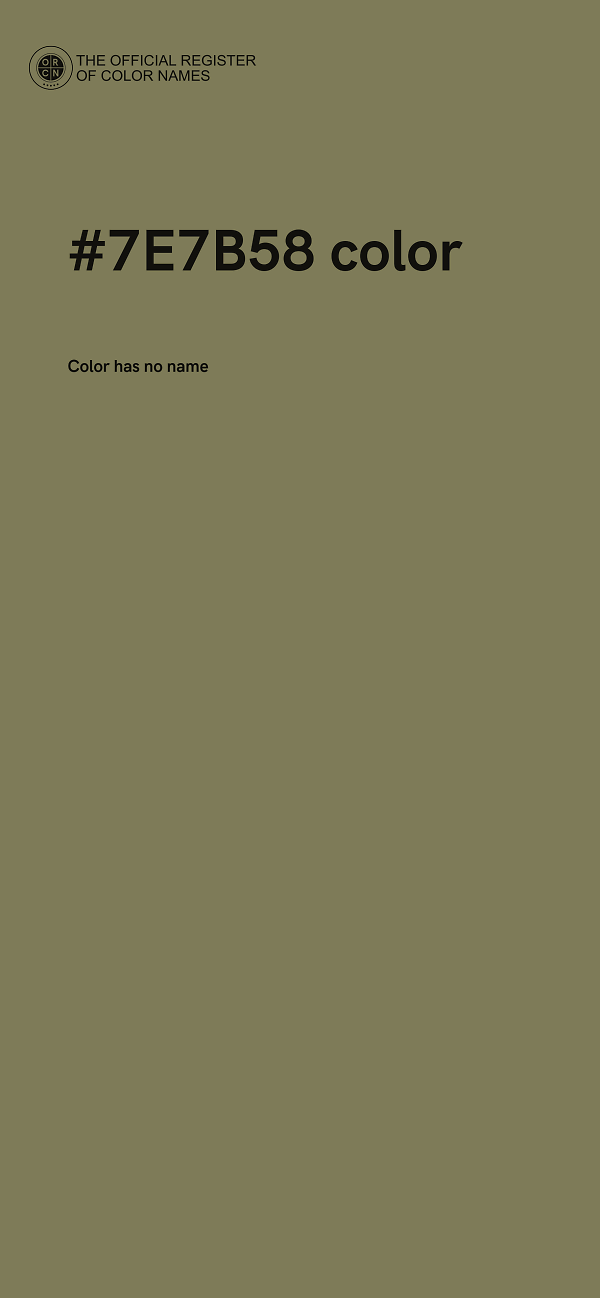 #7E7B58 color image
