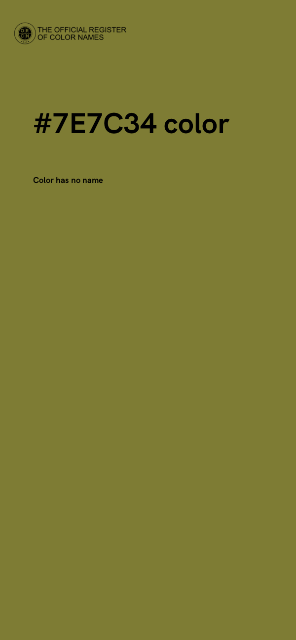 #7E7C34 color image