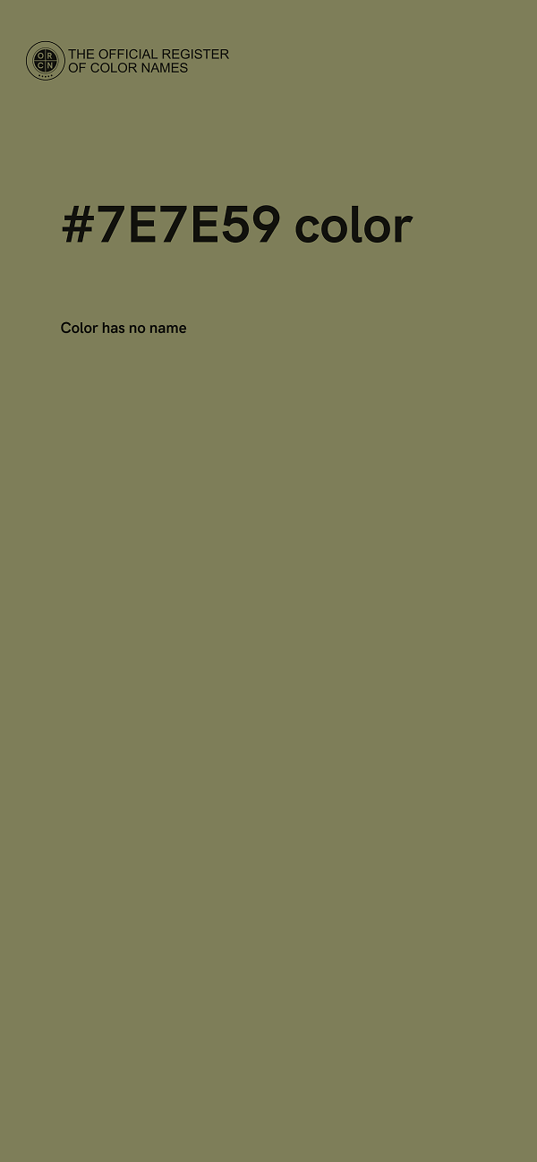 #7E7E59 color image