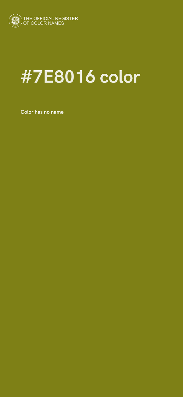 #7E8016 color image