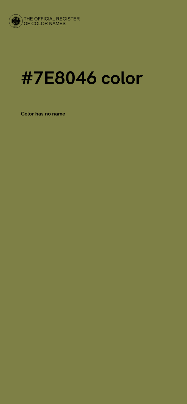 #7E8046 color image
