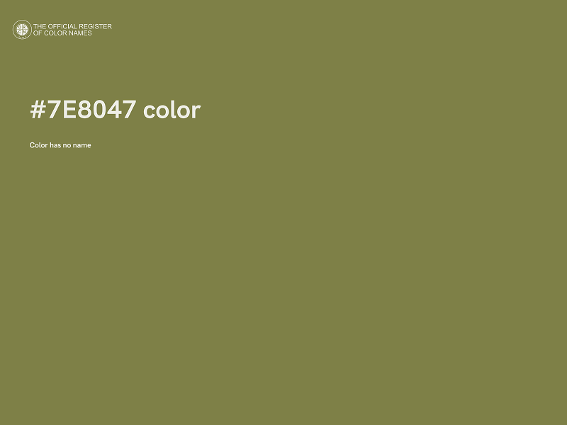 #7E8047 color image