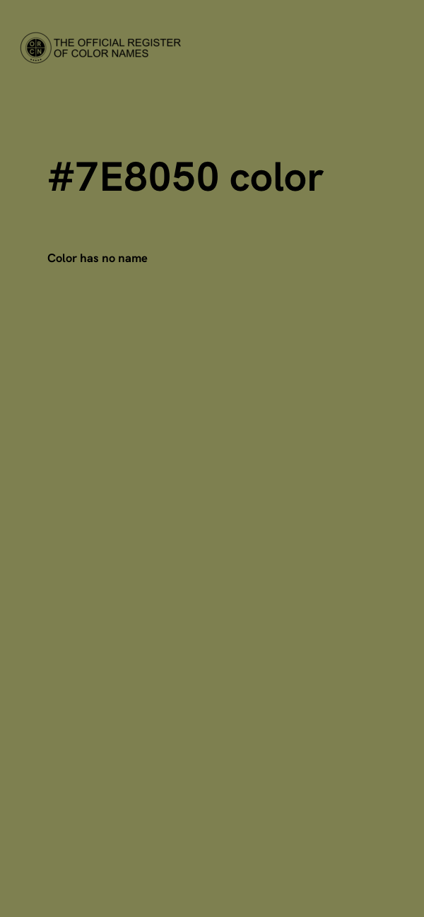 #7E8050 color image