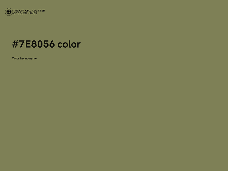 #7E8056 color image