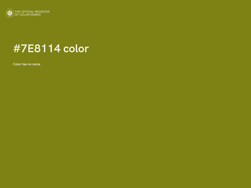 #7E8114 color image