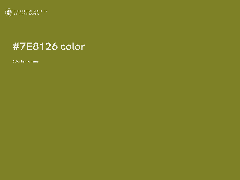 #7E8126 color image