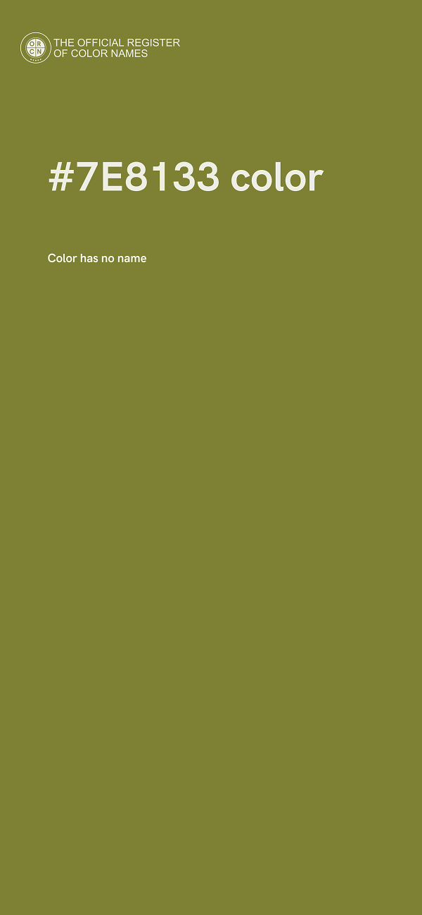 #7E8133 color image