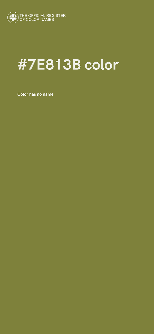 #7E813B color image