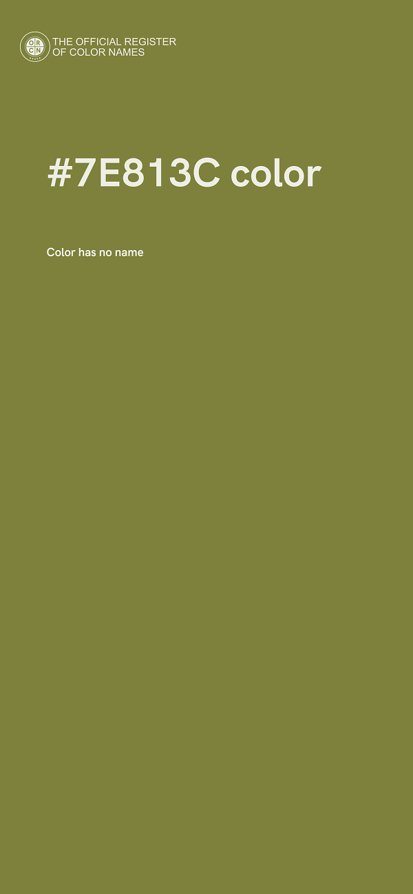 #7E813C color image