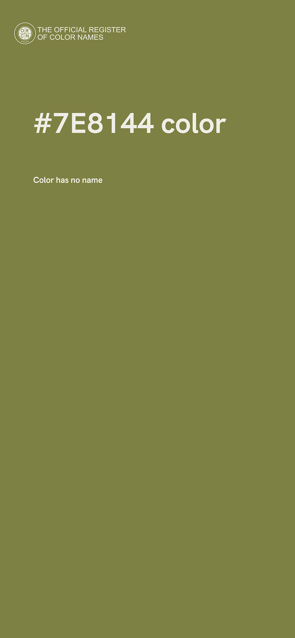 #7E8144 color image