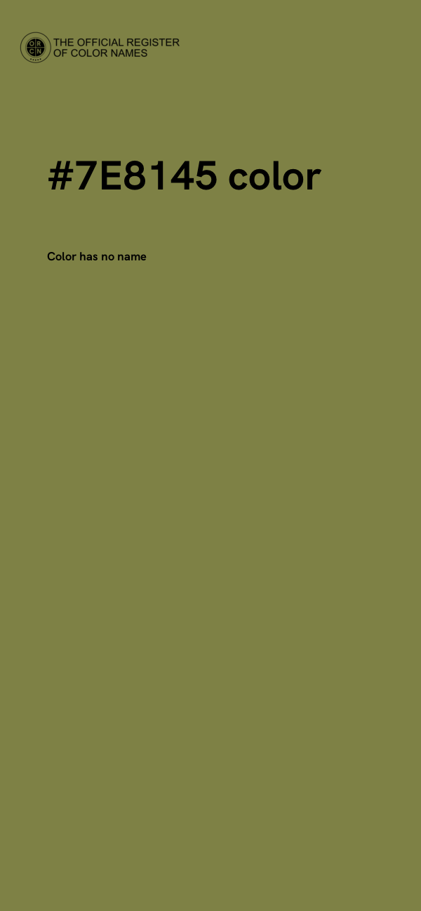 #7E8145 color image