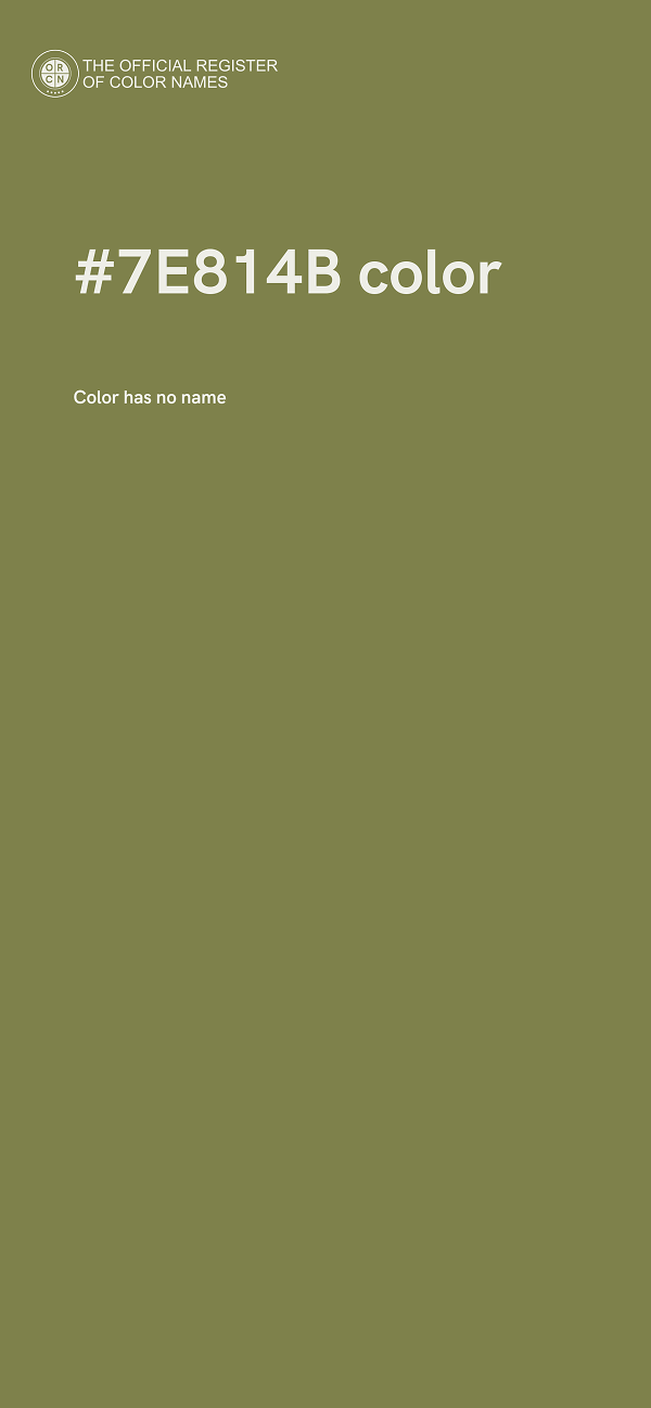 #7E814B color image