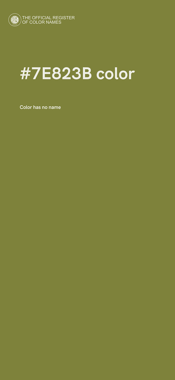 #7E823B color image