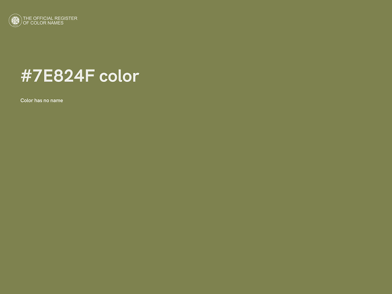 #7E824F color image