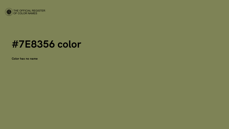 #7E8356 color image