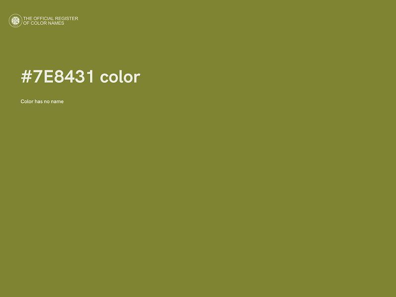 #7E8431 color image