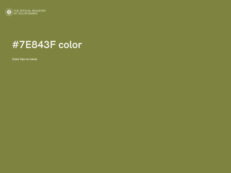 #7E843F color image