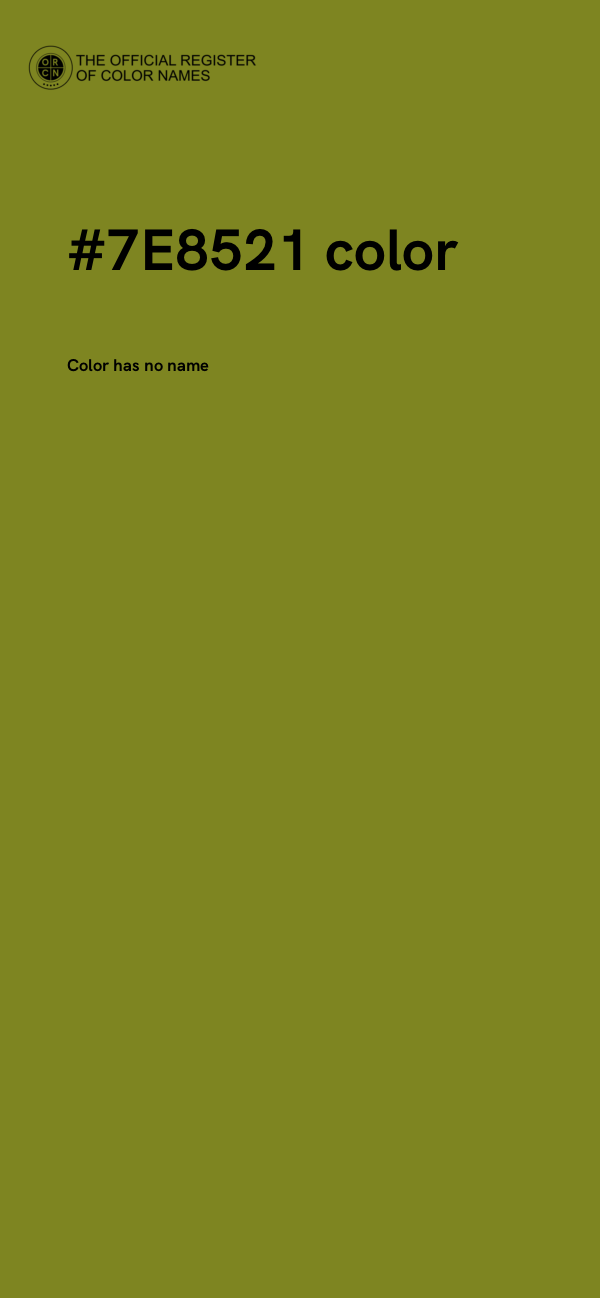 #7E8521 color image