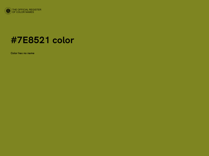 #7E8521 color image