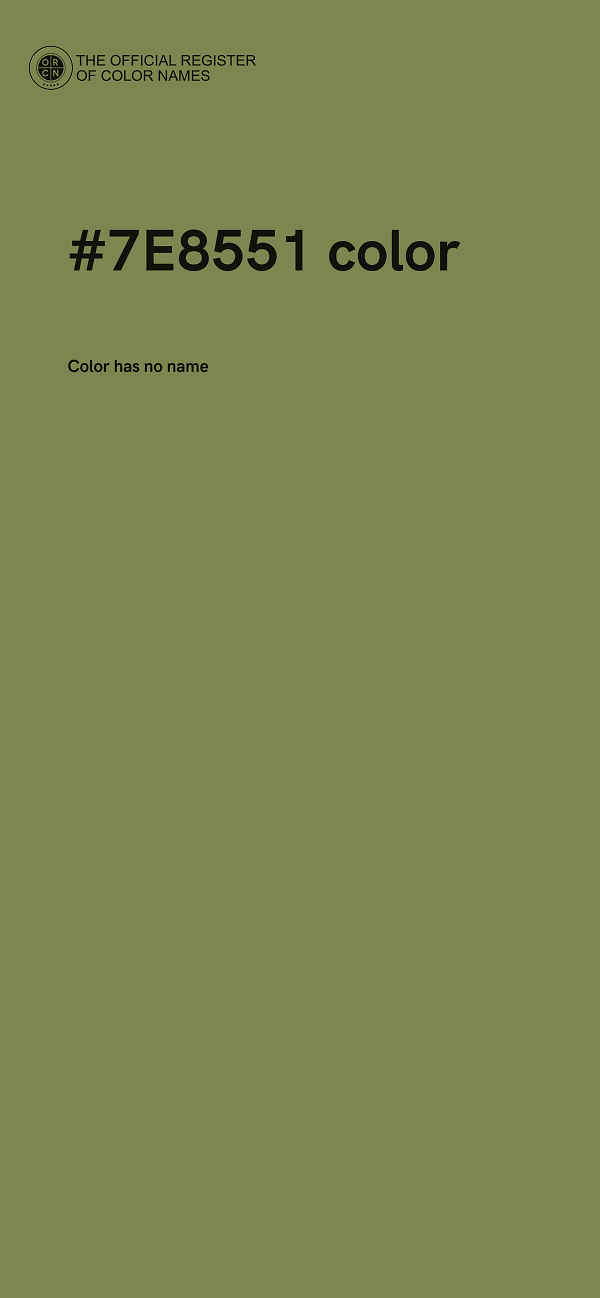 #7E8551 color image