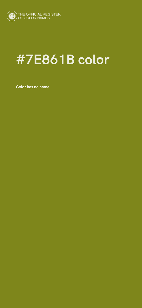 #7E861B color image