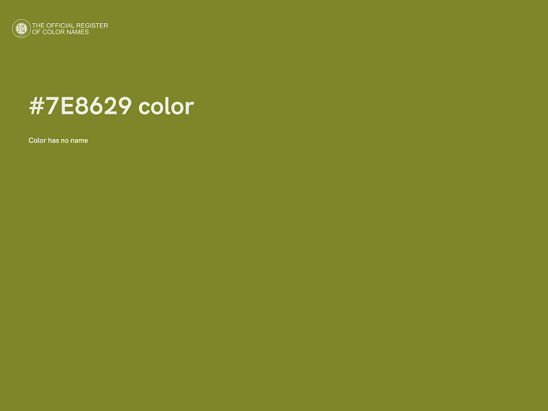 #7E8629 color image