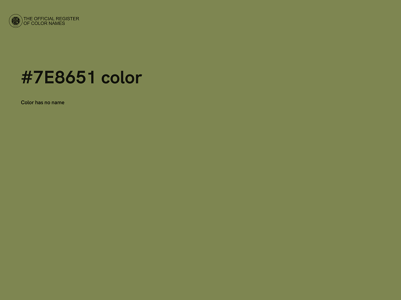 #7E8651 color image