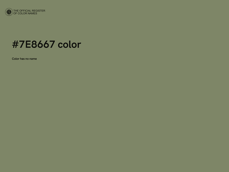 #7E8667 color image