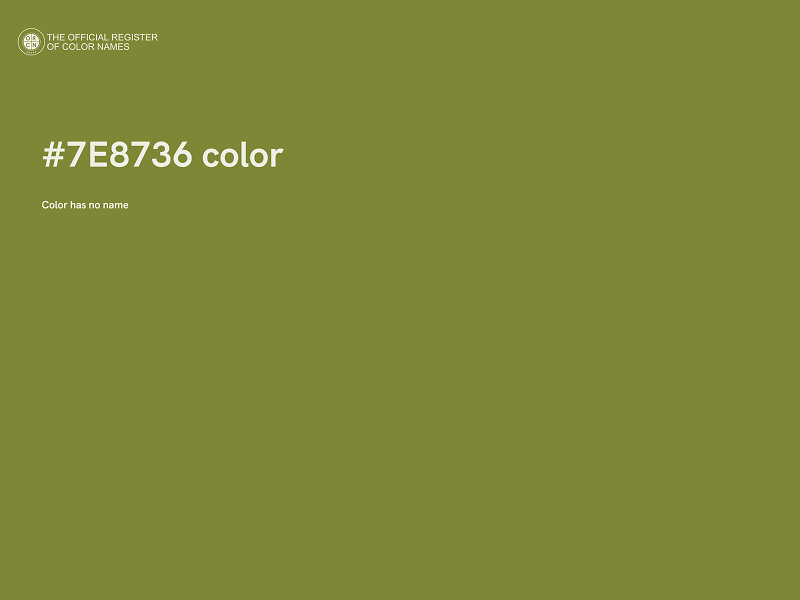 #7E8736 color image
