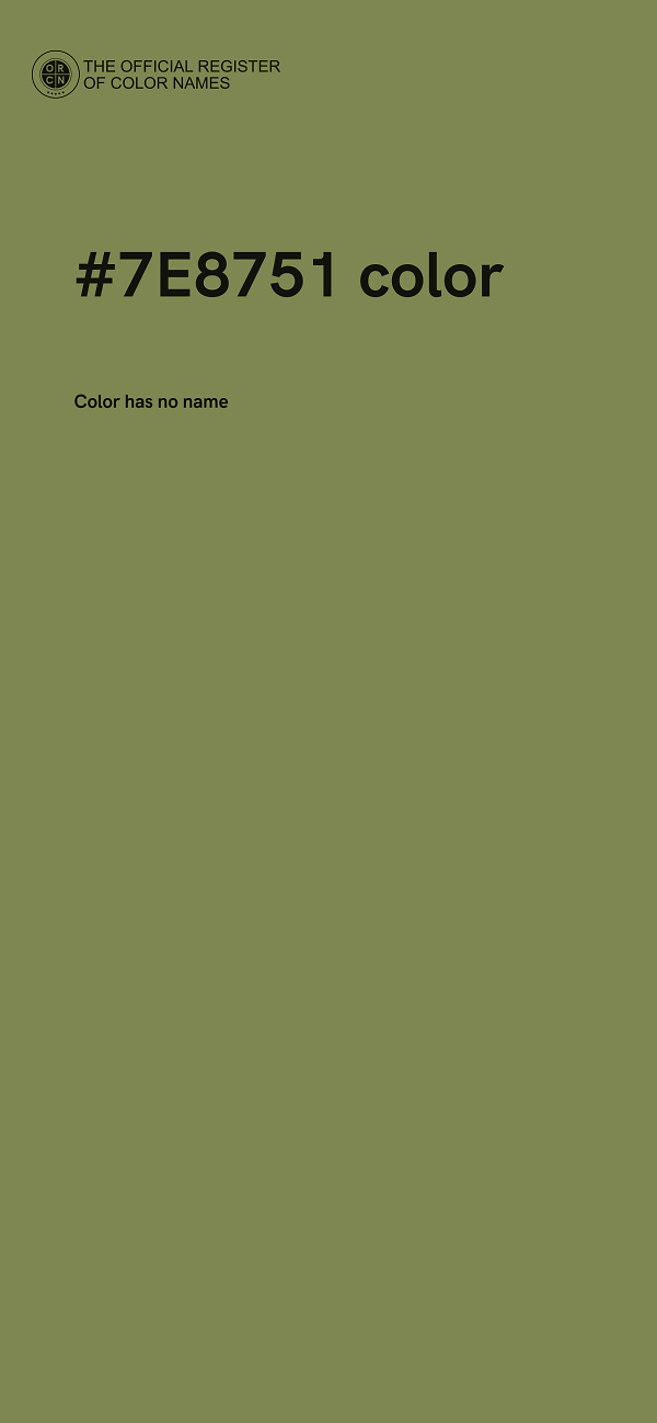 #7E8751 color image