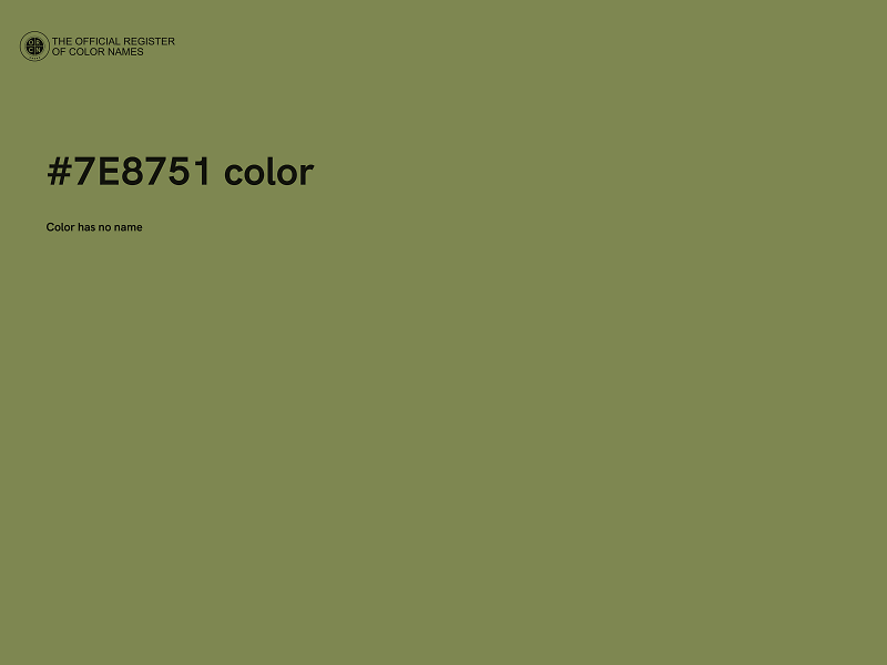 #7E8751 color image