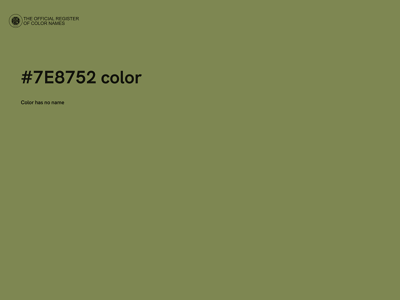 #7E8752 color image
