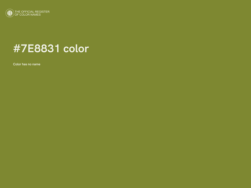 #7E8831 color image