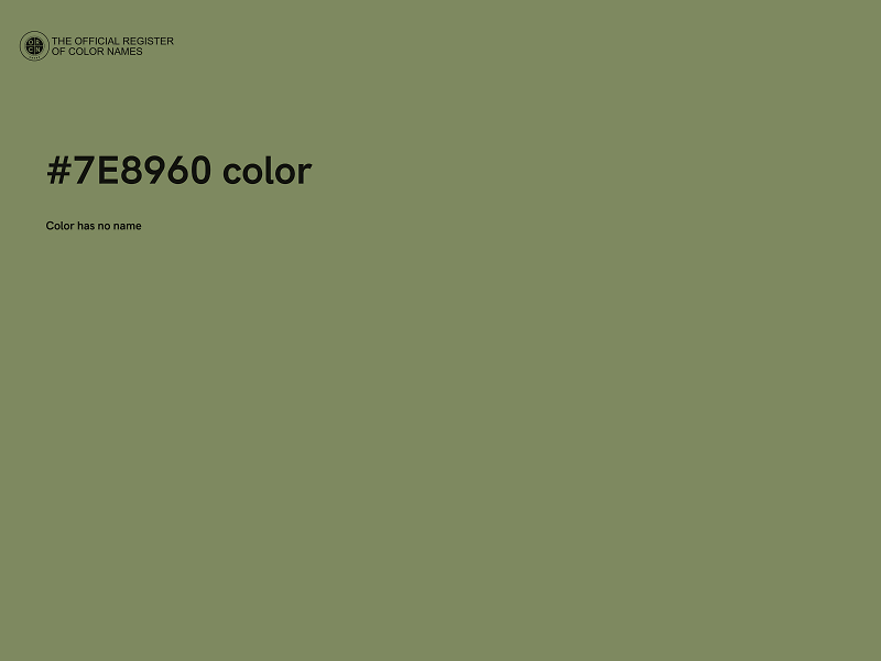 #7E8960 color image