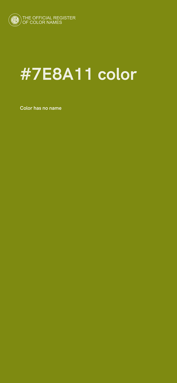 #7E8A11 color image