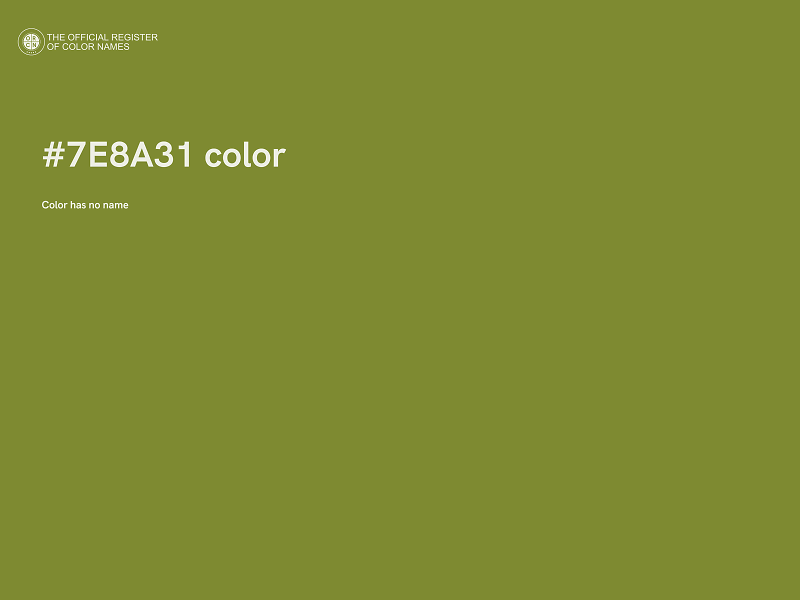 #7E8A31 color image