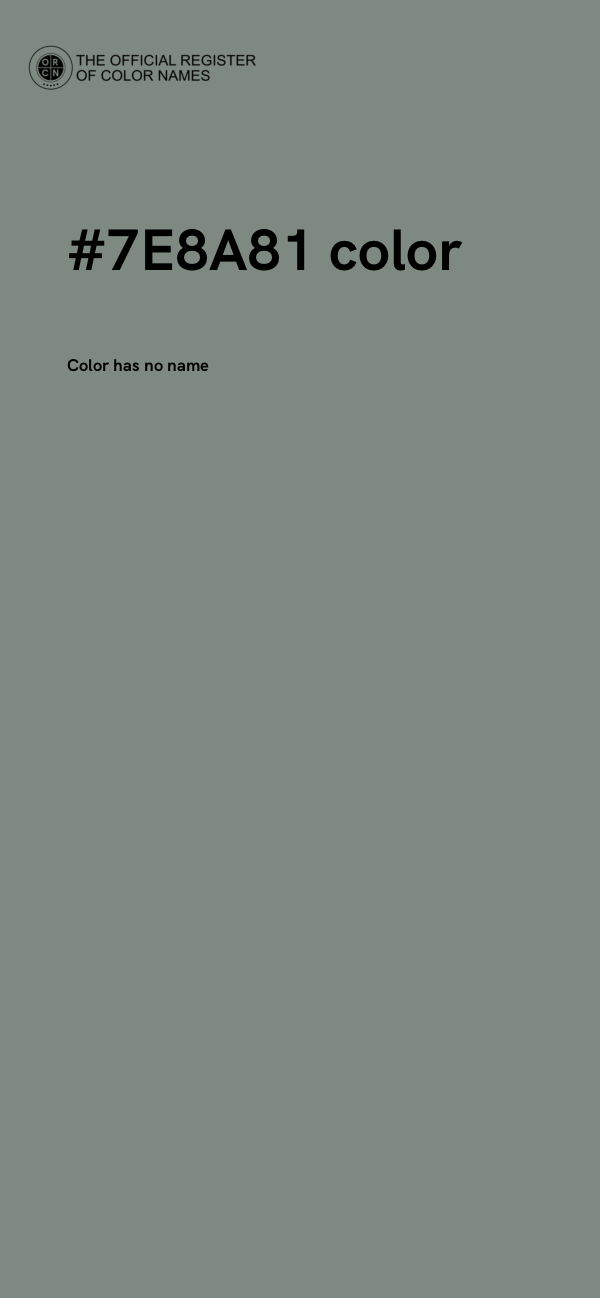 #7E8A81 color image