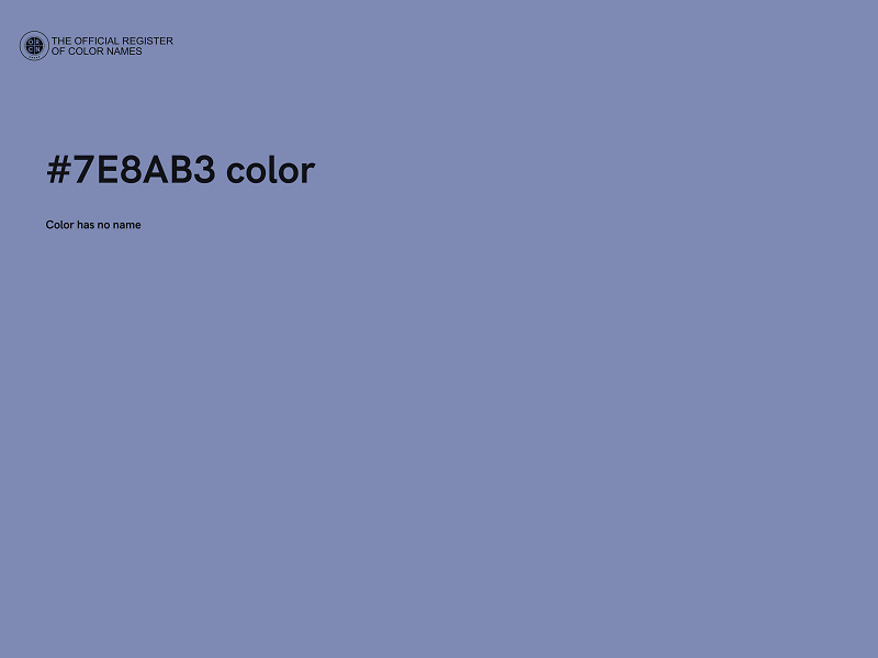 #7E8AB3 color image