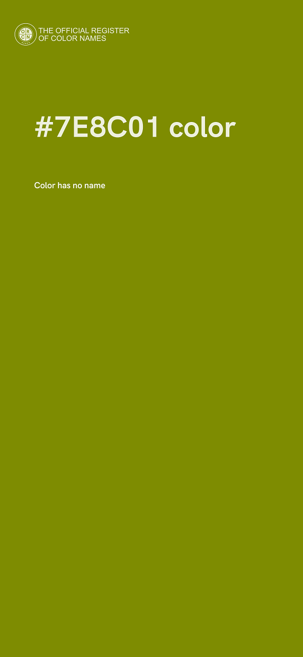 #7E8C01 color image