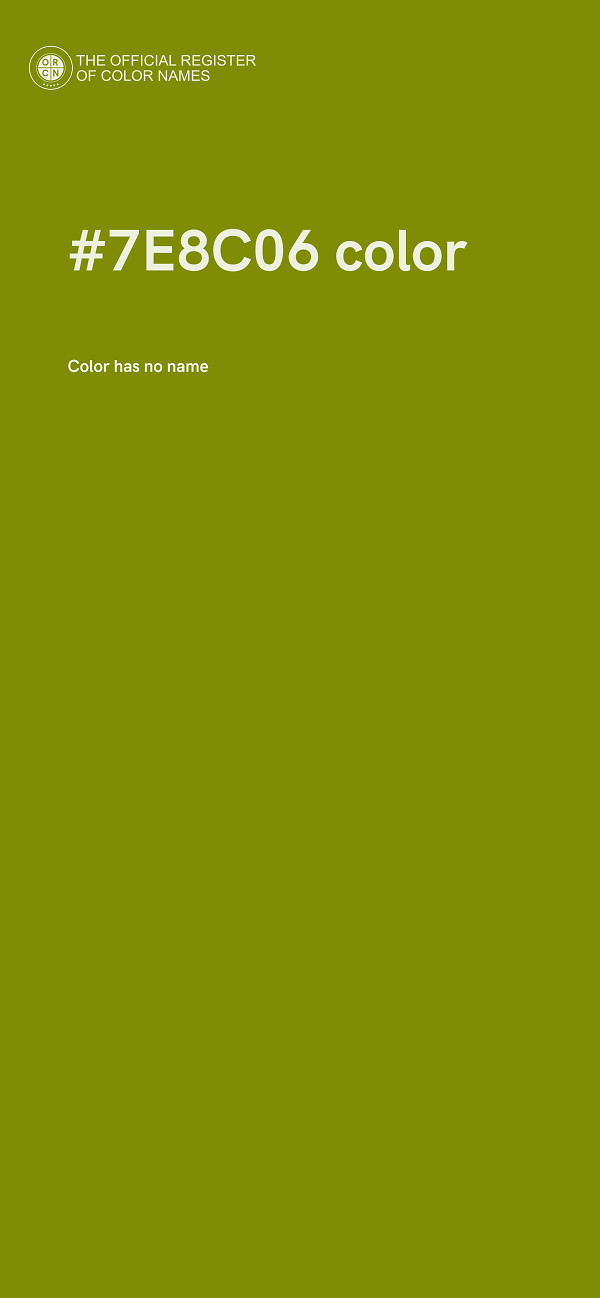 #7E8C06 color image