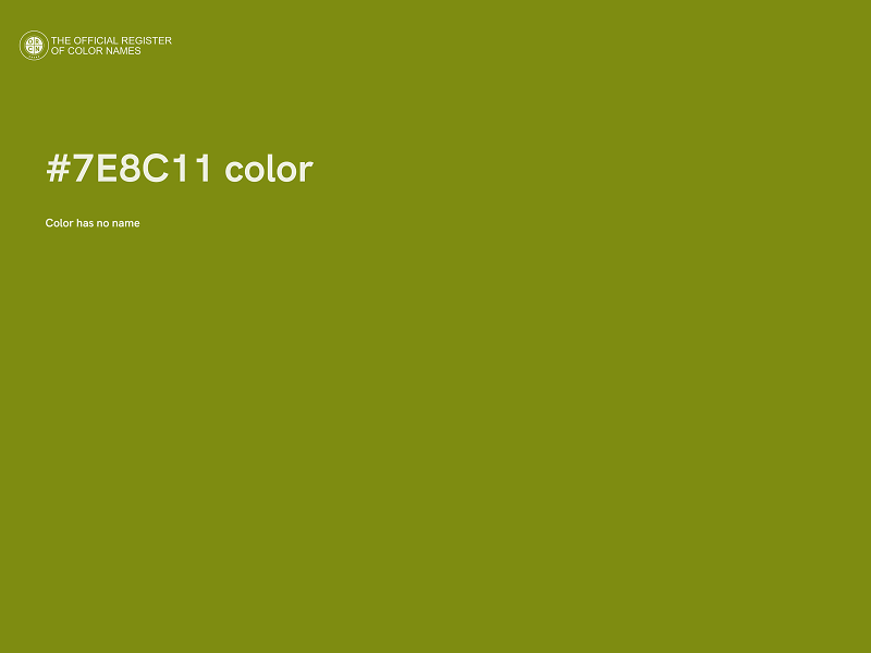 #7E8C11 color image