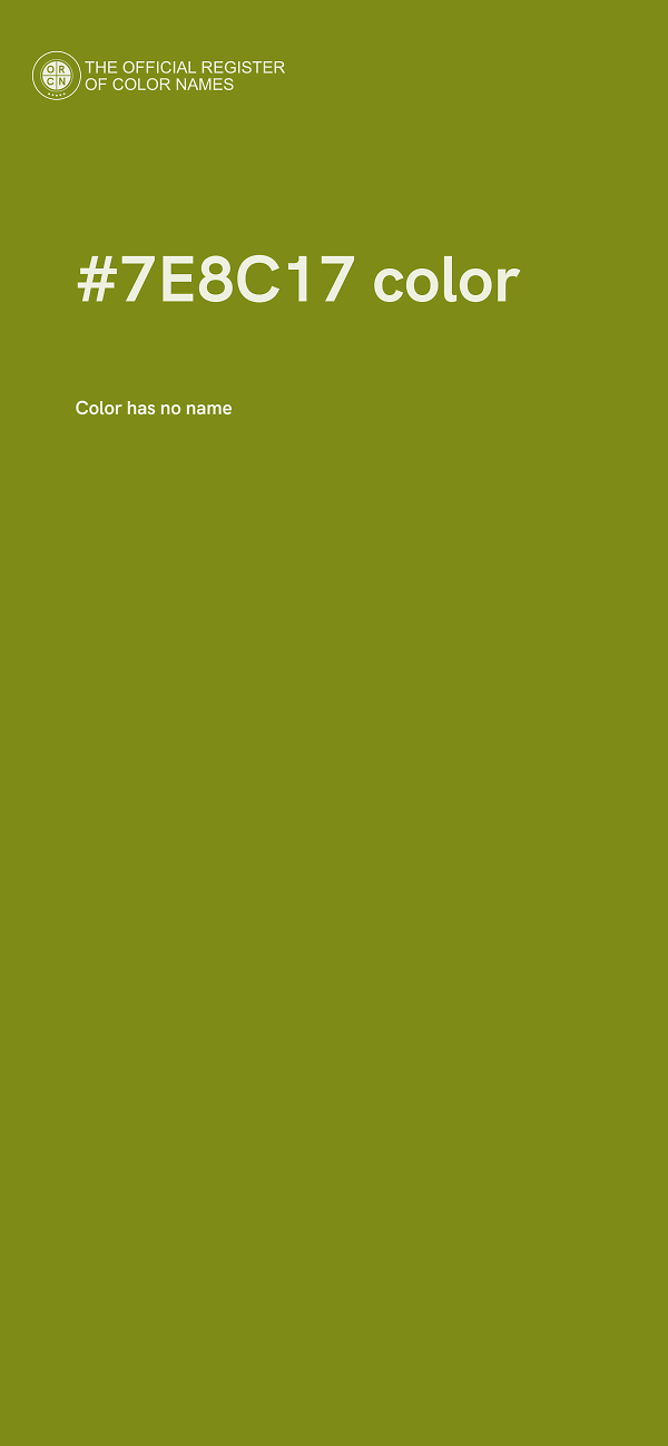 #7E8C17 color image