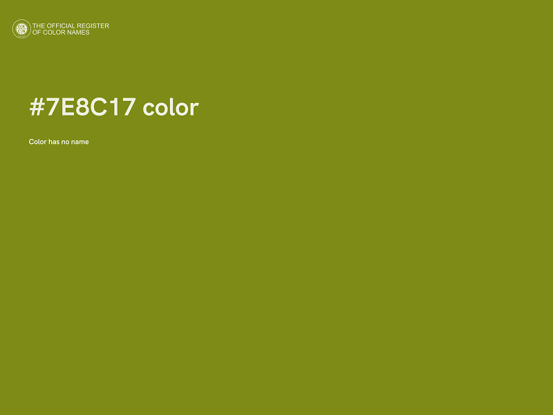 #7E8C17 color image