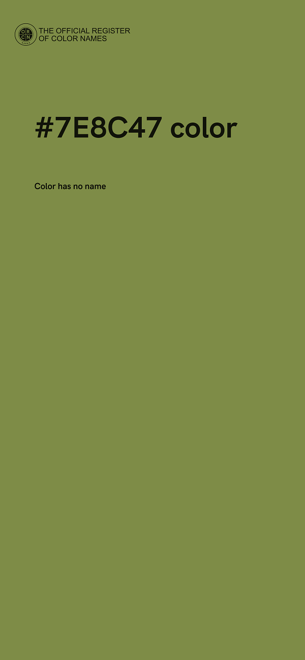 #7E8C47 color image